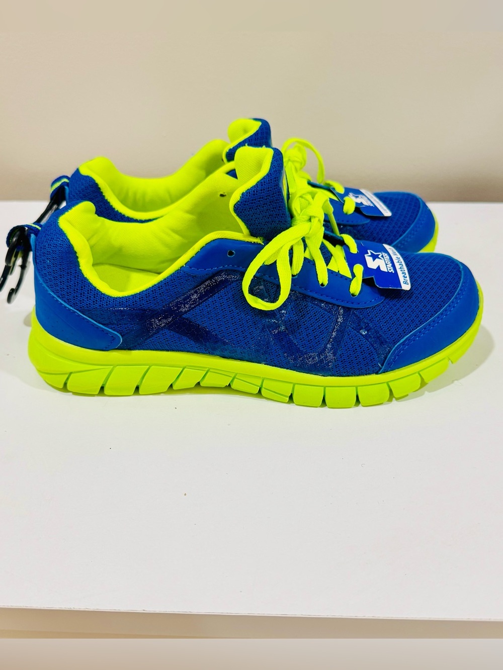 Starter Lightweight Running Sneakers Blue Neon Yellow Women’s Size 5 NWT